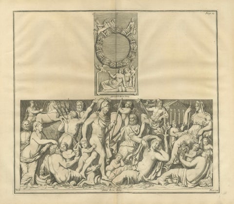 Monumental Classical Relief Frieze, Montfaucon Antiquity Explained, London 1721, close-up 1