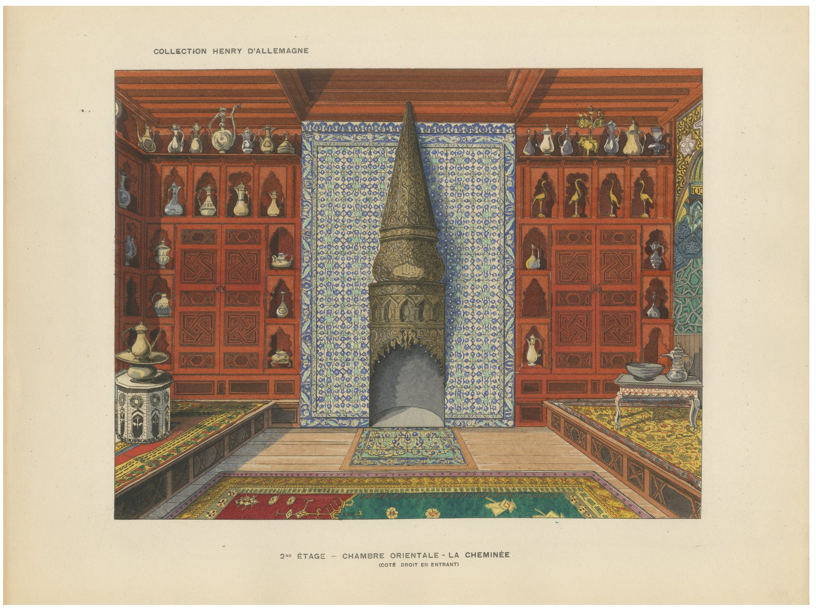 Ottoman Interior with Monumental Iznik Fireplace, ca.1900