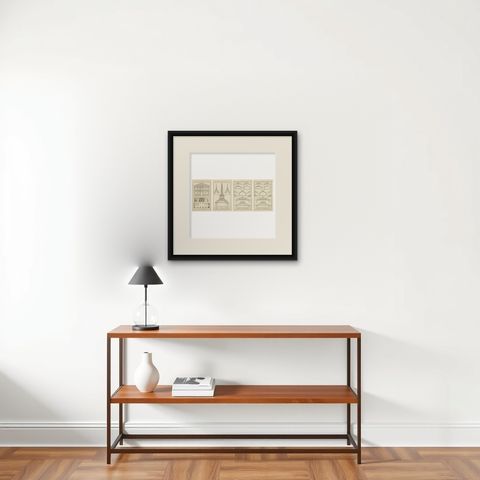 18th Century Architectural Mastery by Neufforge in Engravings, Circa 1770, shown framed on a wall, true to size