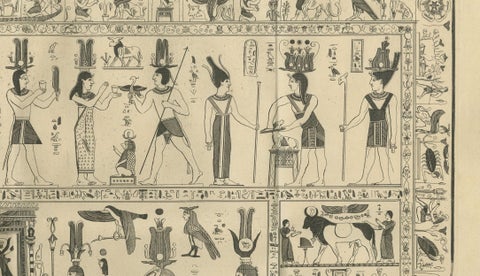 Bembine Tablet of Isis Engraving from Montfaucon Antiquity Explained, 1721, close-up 4