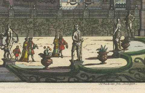 The Pastoral Elegance of Ulriksdal Castle by Herman Padtbrugge, ca.1685, close-up 1
