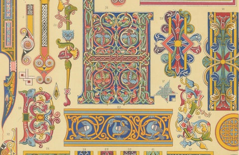 Celtic Illuminated Ornament, Decorative Motifs from Early Manuscripts, c.1869, close-up 4