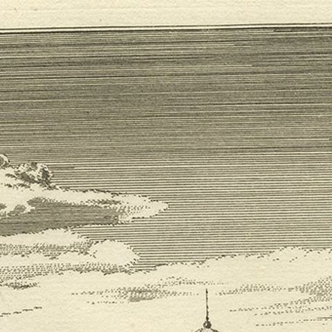 Antique Print of the Estate of the Mayor of Leiden in the Netherlands, c.1800, close-up 1