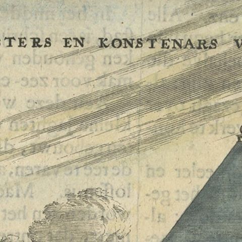 Antique Print of Government Houses in Batavia (Jakarta), Indonesia, 1682, close-up 2