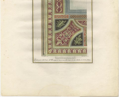 Antique Architecture Print of Ornaments 'Tav. IV' by Albertolli, view 3