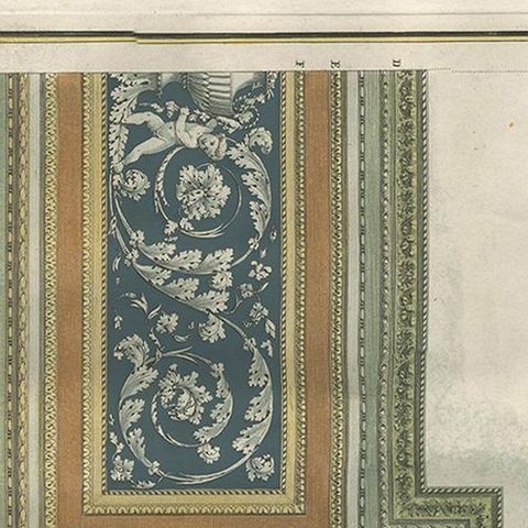 Antique Architecture Print of Ornaments 'Tav. VI' by Albertolli, close-up 1