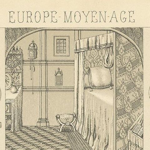 Pl 9 Antique Print of European Decorative Objects by Racinet, 'circa 1880', close-up 1