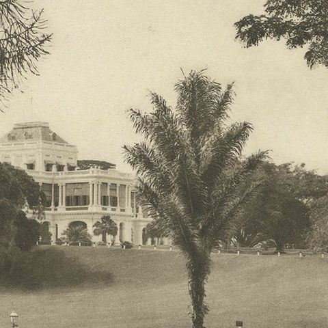 Rare Heliograph of the Government House in Colonial Singapore, 1907, close-up 2
