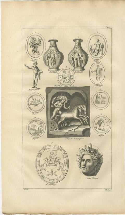 Pair of Classical Mythological Engravings, Montfaucon Antiquity Explained 1721, view 3