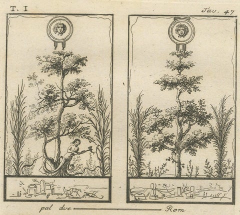 Roman Decorative Motifs and Architectural Scenes by Tommaso Piroli, 1789, close-up 4