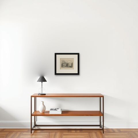 Antique Print of Faneuil Hall in Boston, circa 1860, shown framed on a wall, true to size