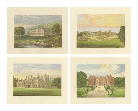 Victorian Estate Views, Scone Palace, Witley Court, Glanusk Park, ca.1850, view 2