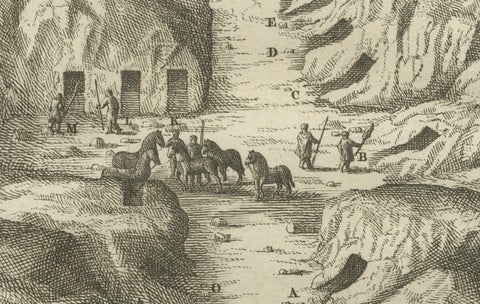Royal Tombs in the Valley of the Kings, Thebes, Antique View, Egypt 1776, close-up 4
