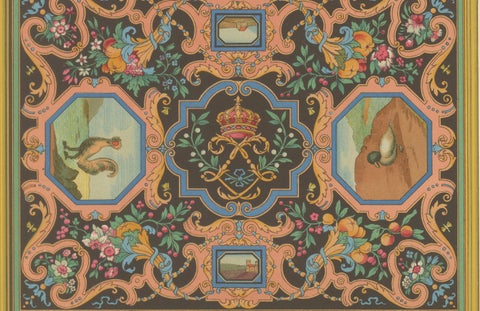 17th Century Decorative Ceiling and Panel Motifs, French Baroque Design, c.1869, close-up 5