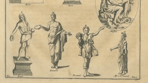 Antique Roman Sculpture Engravings, Set of 3, Montfaucon, 1721, close-up 4