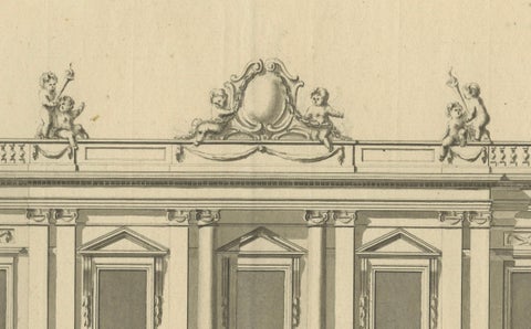 Neoclassical Grandeur: An Architectural Study from the Early 1700s, close-up 2