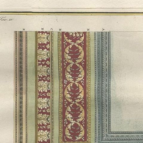 Antique Architecture Print of Ornaments 'Tav. IV' by Albertolli, close-up 1