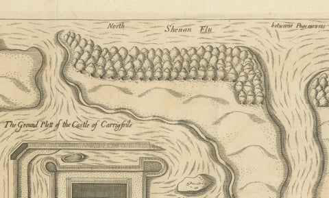 The Ground Plot of the Castle of Carrigafoyle, County Kerry, Ireland, 1890, close-up 1