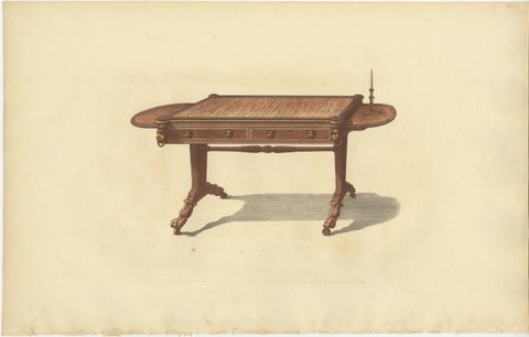 Set of 10 Antique Prints of Various Furniture by Sheraton '1805', view 7