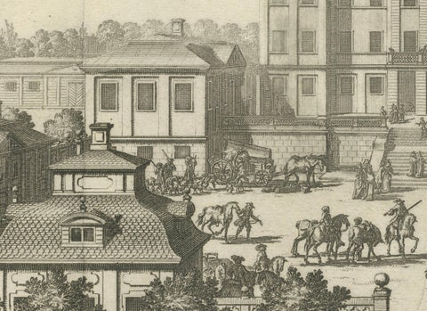 Baroque Opulence: The Eastern View of SIQVO Palace in Swidde's 1696 Engraving, close-up 3