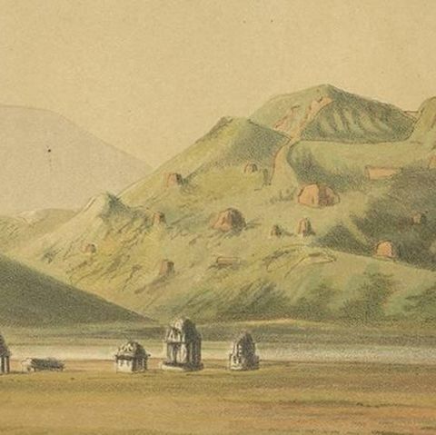 Antique Print of Siva Temples 'Indonesia' by M.T.H. Perelaer, 1888, close-up 2