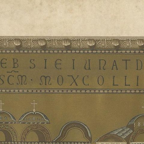 Pl. 30 Antique Print of a Mosaic of the Basilica of San Marco '1881', close-up 1