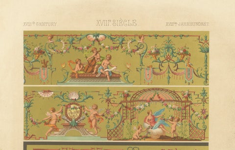 18th Century French Ceiling Design, Neoclassical Fresco and Grotesques, Plate X, close-up 2