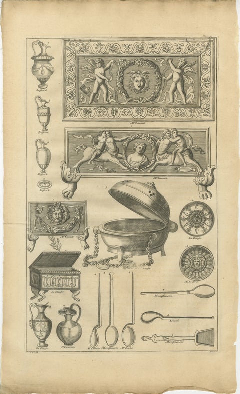 Roman Antiquities & Classical Decorative Arts Engraving, 1721, view 2