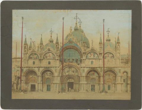Hand-Colored Photographs of Piazza San Marco & St Mark’s Basilica, Venice, 1870, close-up 2