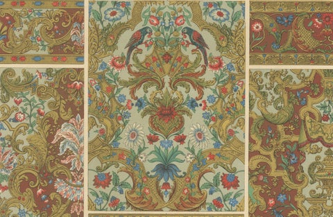 17th–18th Century French Decorative Textile and Wallpaper Designs, Plate LXXXVI, close-up 4