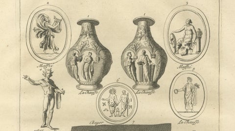 Pair of Classical Mythological Engravings, Montfaucon Antiquity Explained 1721, close-up 4