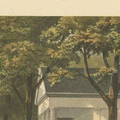 Antique Print of the Buitenzorg Estate in Batavia by M.T.H. Perelaer, 1888, close-up 1
