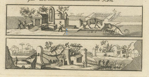 Roman Decorative Motifs and Architectural Scenes by Tommaso Piroli, 1789, close-up 1