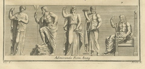 Roman Sculptures & Portrait Heads, Composite Antiquities Plate, Montfaucon 1721, close-up 4