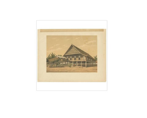Antique Print of a House in Makassar by M.T.H. Perelaer, 1888, view 3