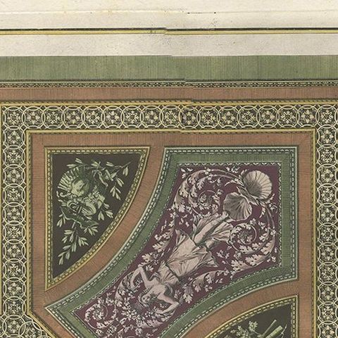 Antique Architecture Print of Ornaments 'Tav. XI' by Albertolli, close-up 1