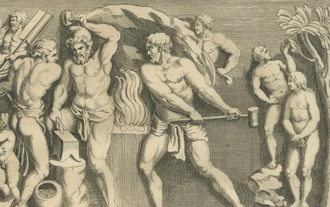 Double Bacchic Frieze, Classical Mythological Relief, Montfaucon Engraving 1721, close-up 5