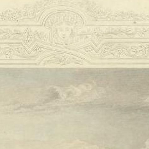 Antique Print of Fawley Court and the River Thames by Tombleson, 1834, close-up 1
