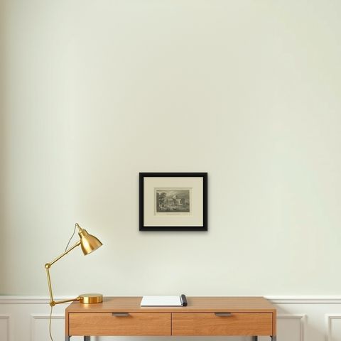 Antique View of the Old Courthouse in St. Louis Missouri, ca. 1850, shown framed on a wall, true to size