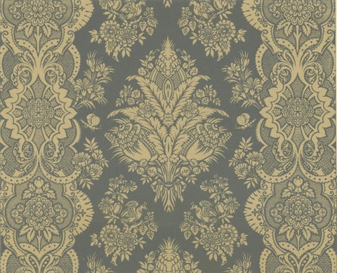 French Wallpaper and Textile Patterns, Damask and Scroll Motifs, ca.1869, close-up 2