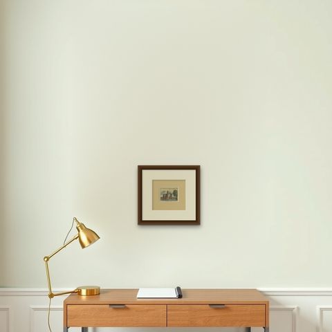 Old Print of Huis Te Nesse, a Castle Near Linschoten, Utrecht, the Netherlands, shown framed on a wall, true to size