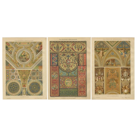 Italian Renaissance Decorative Prints, Architectural and Textile Designs, 1887