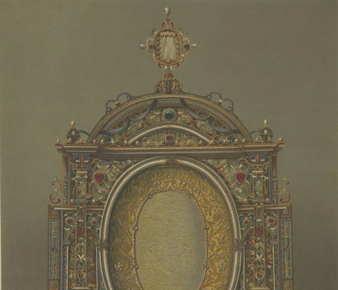 Monumental Bavarian Altars, Architectural Triptych, Munich 1874, close-up 2