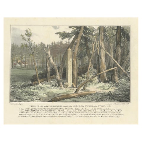 Boundary Marker at St. Croix River Source, 1817, A Historic Diplomatic Monument