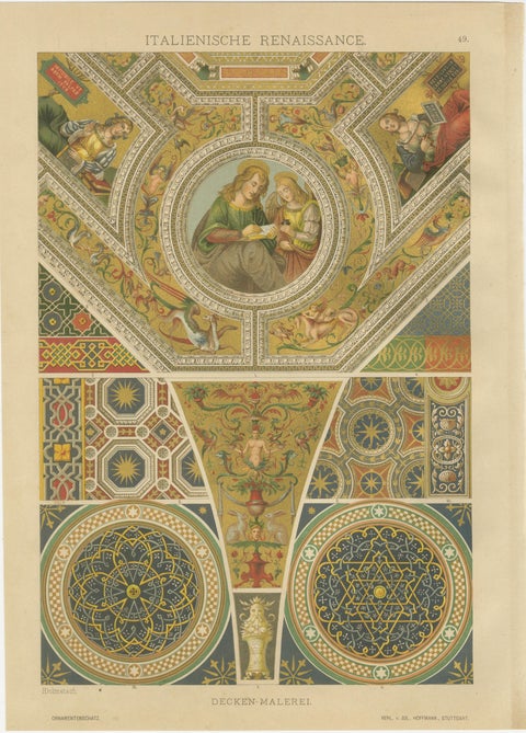 Italian Renaissance Decorative Prints, Architectural and Textile Designs, 1887, view 2