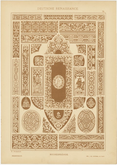 Compilation of German Renaissance Artwork from Der Ornamentenschatz, 1887, view 4