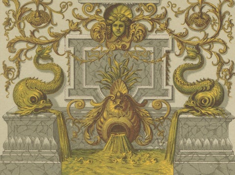 17th Century Grotesque Ornament, Mythical and Architectural Motifs, ca.1869, close-up 4