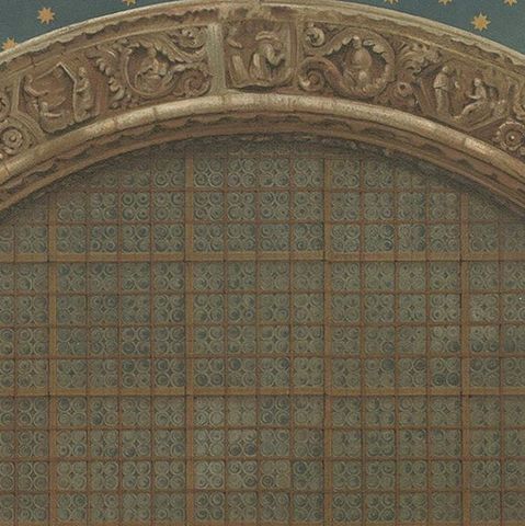 Antique Print of the Main Portal of the Basilica of San Marco, 1881, close-up 2