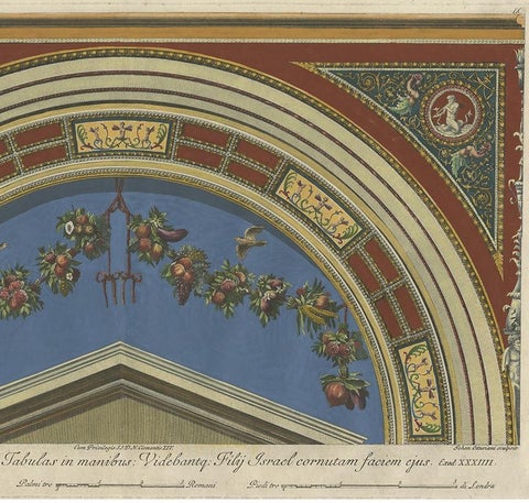 Large Decorative Antique Print of a Fresco in the Vatican by Ottaviani, ca. 1775, view 4