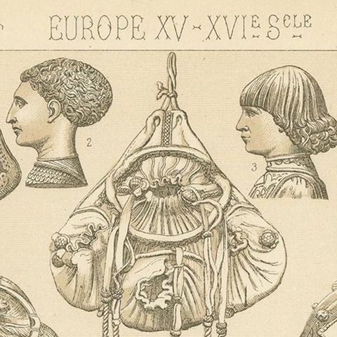 Pl 37 Antique Print of European 15th-16th Century Decorative Objects by Racinet, close-up 1